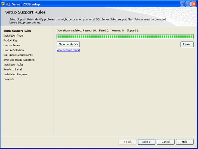 install setup support files